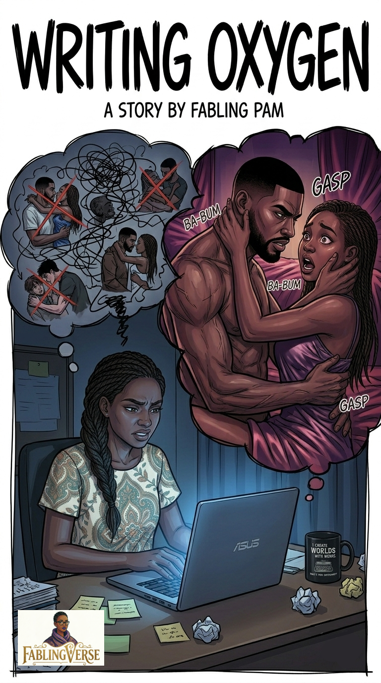 Writing Oxygen, A One-Short Nigerian Web Comic, by the Fablingverse, written by Fabling Pam - Cover Page